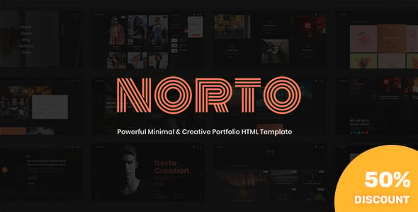 Norto – Minimal & Creative Portfolio HTML Template